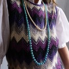 Sweet 80s Vintage Orange Label Missoni Sport Chevron Knit Sweater Vest