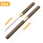 Stainless Steel Ice Pick  9 Inch Pick Tool With Safety Cover  M  Wood Color