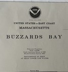 Vintage 1991 Buzzards Bay Massachusetts Nautical Map Chart - 48    X 36   