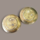 Vintage Solid Brass English Cottage Wall Plaques Pair Made In England 5 5 