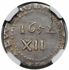 1652 Massachusetts Oak Tree Shilling  Spiny Tree  Noe-14  R4  Ngc Genuine