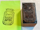 Vintage Letterpress George Washington Coffee Metal Wood Advertising Print Block