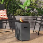 1lb Rectangular Fire Pit Gray - Room Essentials
