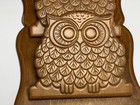 Vintage Mcm Wooden Owls Letter   Key Holder Organizer Wall Hanging Boho