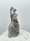 Antique Benin Bronze Oba Head Sculpture Nigeria