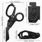Trauma Shears With Black Holster  6-in-1 Versatile Trauma Shears Foldable 