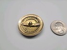 Antique Large Victorian Era Champleve Enamel Button With Steel Cut Border