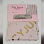Juicy Couture Pink And Gold Shower Curtain With Hooks New