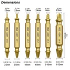 Damaged Screw Extractor Set Hss Drill Bit Easy Out Broken Bolt Stripped Remover 