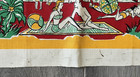 Vintage Mcm Linen Kitchen Tea Towel California Beach   Hollywood Scene 1950 s