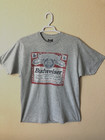 New Budweiser Shirt Adult Size L King Of Beers Gray  vintage Look 