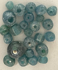 Ancient Roman Green Glass Beads  100 Bc-300ad  Found In The Holy Land