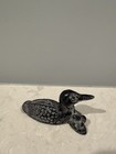 Vintage Wolf Original Soapstone Loon Sculpture  Hand Carved In Canada  Signed We