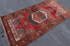Turkish 3 2x6 5 Ft Rug  Vintage Rug  Red Oriental Rug Wool