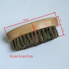 Mens Boar Bristle Beard Brush Soft Mustache Grooming Brush Wooden Handle Pocket