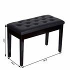 Piano Bench Keyboard Duet Padded Seat With Storage Faux Leather Stool Seating