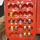 Mighty Beanz Red Carrying Case W  Assorted Mighty Beanz Lot 2004 Series 1