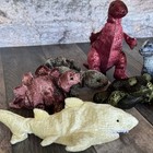 Russ Berrie Plush Lot Of 9 Beanie Toy Vtg Shark Dinosaurs Frog