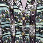 Vintage Abstract Jacket Womens Small Geometric Print Button Up Made Usa 90s