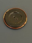 Vintage Antique Metal 3 Tone Sewing Button 36mm 2 Hole Lined Design