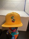 Vintage Yoshi Nintendo Super Mario Yellow Trucker Hat Cap Rope Mesh Nos Snapback