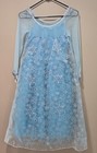 Disney Parks Frozen Elsa Blue Dress Costume Girl Child Size L 10 12