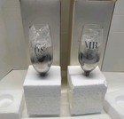 Hallmark Mr   Mrs Champagne Flutes Glass Wedding Day Toast Bride Groom New