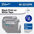 2 Pack Brother P-touch M-tape Tape 1 2 Inch Black On White For Label Maker  M231