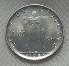1961 Vatican City 100 Lire Coin Pope John Xxiii Uncirculated