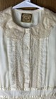 Gunne Sax Jeunes Filles By Jessica Vtg 70s Dress Usa Lace Ivory Belted Lined