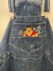 Vintage Adult Disney Winnie The Pooh Denim Overalls Embroidered