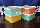 Tupperware Small Freezer It Square Round 470ml   16oz Container Set Of 4 New