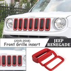 Front Grill Grille Inserts Mesh Abs Grill Guard Cover Trim Red 7pcs For 2015 201