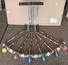 Vintage Forster Croquet Set Wooden 6 -player  With Stand Complete - Usa