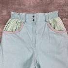 Vintage 80s Koala Blue Corduroy Pants Womens M Olivia Newton John Mom High Waist