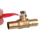 6 8 10 12mm Hose Barb Inline Water air Gas Fuel Line Shut-off Brass Ball Valve