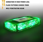 72led Roof Top Strobe Lights  High Visibility Emergency Safety Warning Green