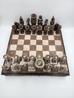Vintage Resin Chess Set With Mexican Style Figurines