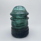 Vintage Hemingray No 12 Blue aqua Glass Insulator Made In The Usa Pat  5 02 1893