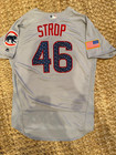 2017 Game Worn-used Chicago Cubs Stars And Stripes Jersey   Strop  Size 46