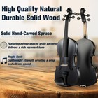 Violin 4 4 Full Size Solidwood Beginner Kit Hard Case Bow White Mendini Cecilio
