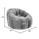 Beanbag Chair With Armrests  Filled With High-density Foam