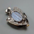 Jewellery 35ct  Natural Chalcedony Brooch 925 Sterling Silver   nb28666