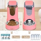 Automatic Cat Feeder And Water Dispenser With Stainless Steel Bowl Dog Gravity F