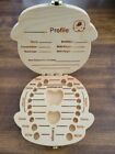 Baby Tooth Box  wooden Kids Keepsake Organizer For Baby Teeth For Boy And Girl