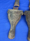 4 C 1900 Cast Iron Stove Legs  Feet - Flower  Sunflower  Daisy Design  Repurp   