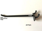  20 Pack  4 Inch Black Plastic Peg Hooks For 1 8  To 1 4  Pegboard  made In Usa 