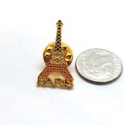 Vintage Paris France Eiffel Tower Enamel Pin French Travel Souvenir Europe