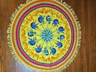 Vintage Rare 1960 s Pop Art Mod Tablecloth  love Child  Psychedelic 100  Cotton