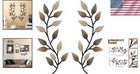 Durable Metal Leaf Wall Decor Set - Vintage Brown For Living Room   Hallway